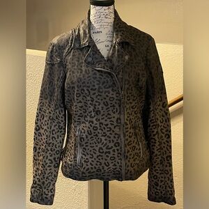 Mauritius, Vicki RF Leather Jacket, Snow Leopard, US 10